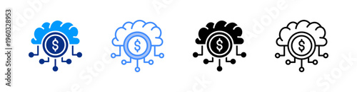 Business Intelligence Multiple Style Icon Set Vector 