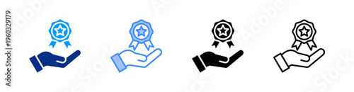 Benefit Multiple Style Icon Set Vector 