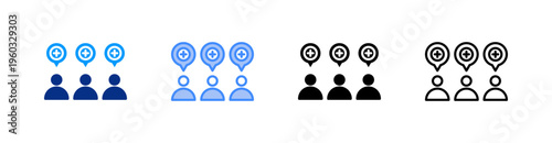 Demand Multiple Style Icon Set Vector 