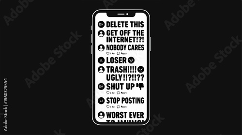 Hate speech on mobile phone.