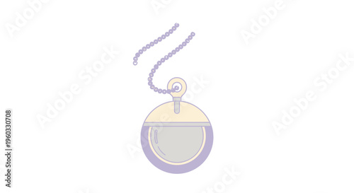Elegant Abstract Locket Necklace on White