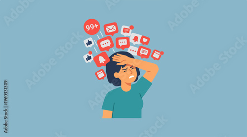 Overwhelmed by social media icons.