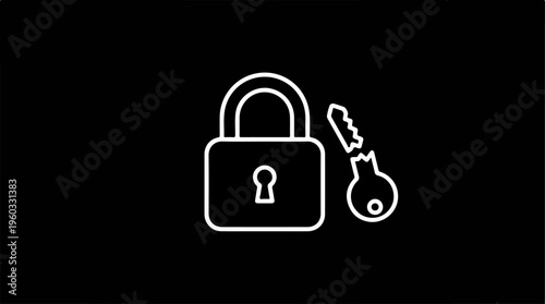 Padlock with a key icon.