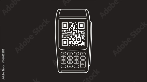 QR code reader device illustration.