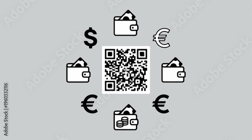 QR code wallet money transfer.