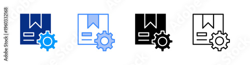 Product Management Multiple Style Icon Set Vector 