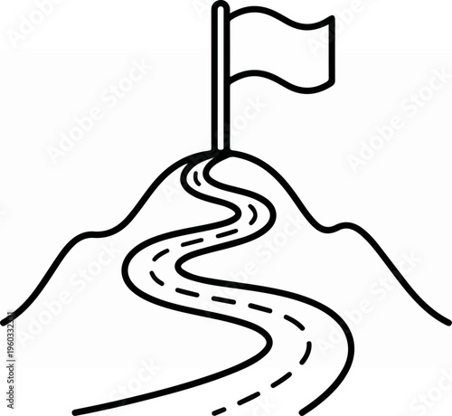 Road to Success Mountain Top.