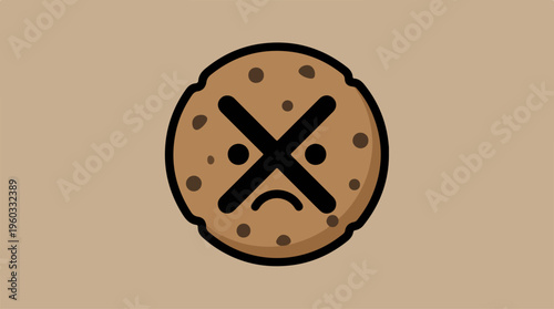 Sad Chocolate Chip Cookie Face.