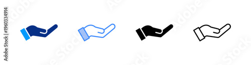 Receive Multiple Style Icon Set Vector 