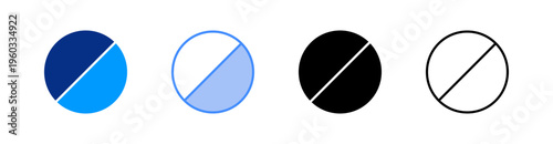 Block Multiple Style Icon Set Vector 