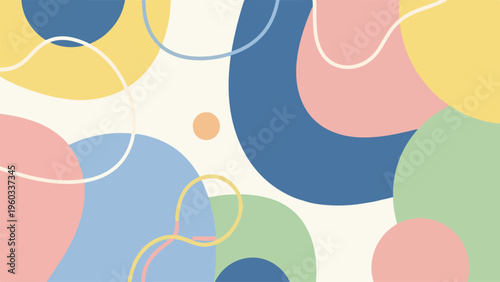 Soft pastel colored background with evergreen hues