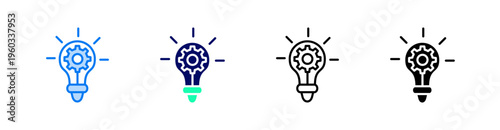 Innovation Multiple Style Icon Set Vector 