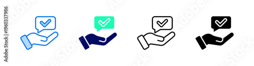 Advice Multiple Style Icon Set Vector 