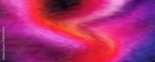 An abstract background with a frosted glass texture displaying a vibrant swirl of purple pink red and orange