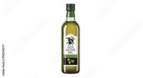 Bottle of Extra Virgin Olive Oil with Label