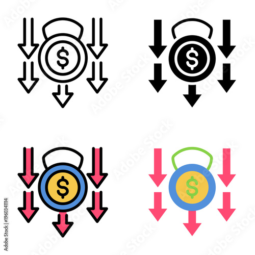 Burden icon collection of various styles for design branding, print and digital media