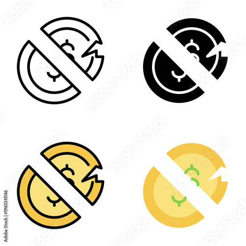 Collapse icon collection of various styles for design branding, print and digital media