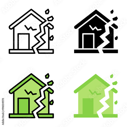 Canvastavla Destroy icon collection of various styles for design branding, print and digital