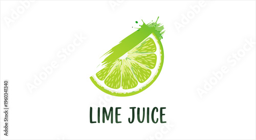 Vibrant lime slice with a splash of juice, perfect for refreshing beverages.