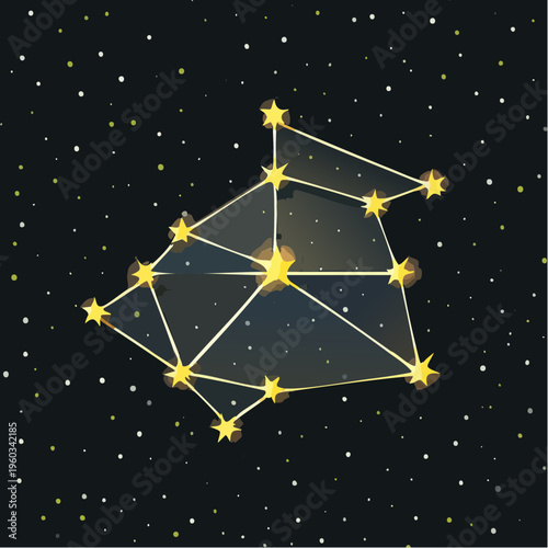 Modern Abstract Digital Art with Golden Organic Flowing Shapes on a Dark Background