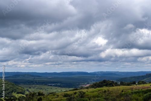 Wallpaper Mural Storm Clouds Over Rolling Hills in Brazil Showing Atmospheric Processes and Climate Dynamics. Torontodigital.ca