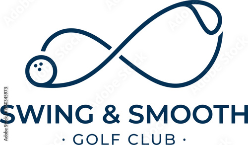 Infinity loop golf swing path logo design