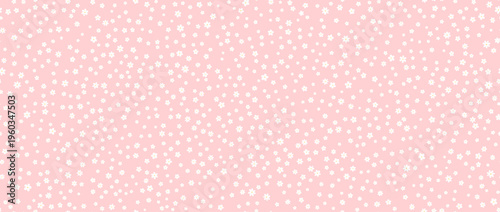 Tiny flower seamless pattern background. Cute pink hand drawn ditzy floral repeated wallpaper. Vector romantic blossom motif for textile print, fabric swatch, dress pattern, wrapping paper