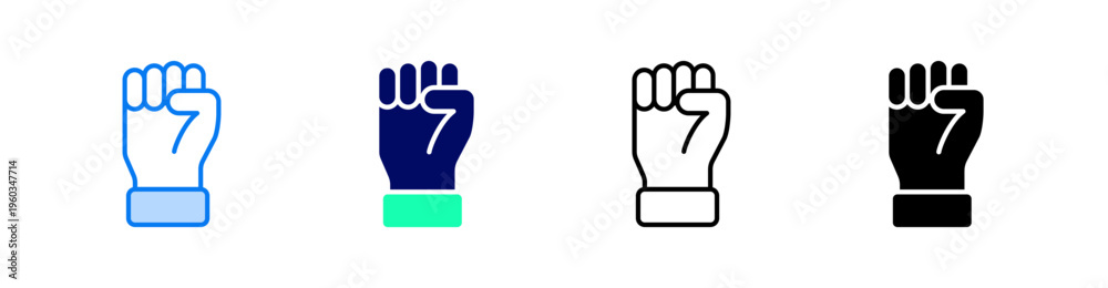 Obraz premium Empower Multiple Style Icon Set Vector 