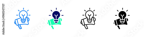 Marketing Solution Multiple Style Icon Set Vector 