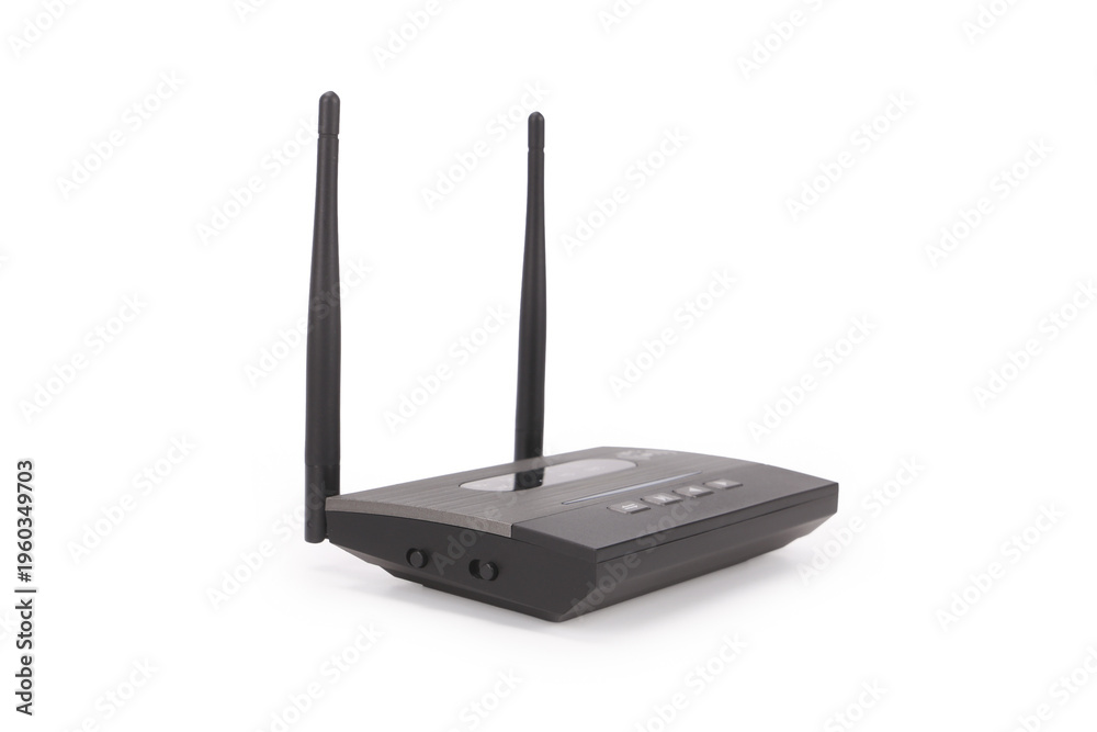 Fototapeta premium wireless router isolated on white