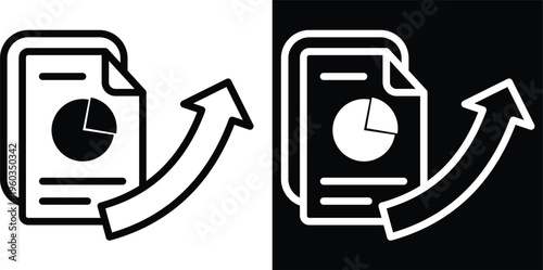 reporting Two-tone version in black and white background