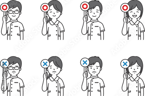 看護師まるばつ札