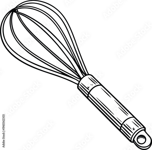 wire whisk isolated on white