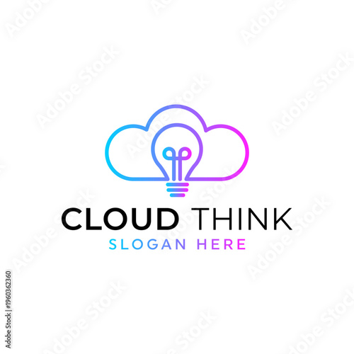 Smart cloud logo design template