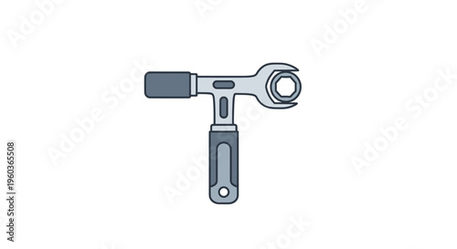 Metal T Handle Socket Wrench Tool.