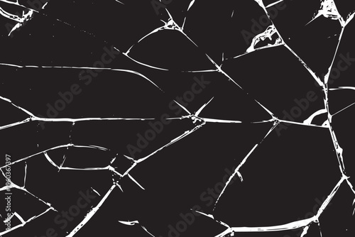 Minimal cracked surface texture abstract fracture lines black and white background