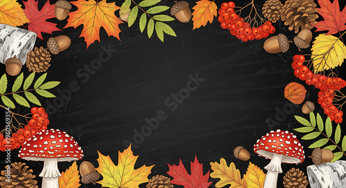 autumn leaves frame