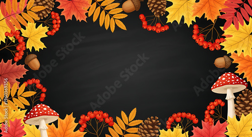 autumn leaves border