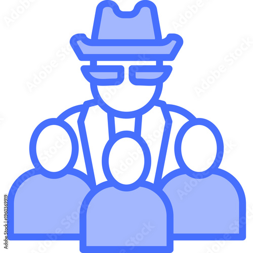 Organized Crime blue icon