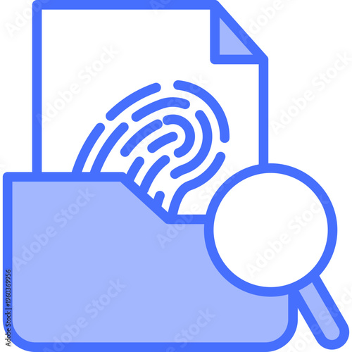 Forensic Evidence blue icon