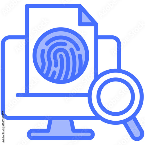 Digital Forensics blue icon