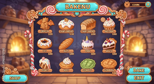 Delicious Baked Goods Displayed on a Game Screen.
