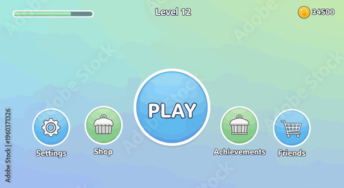 Game Interface with Play Button and Options.