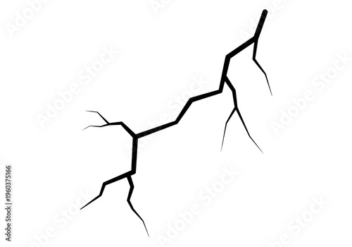 Abstract black crack graphic overlay for design and creative projects