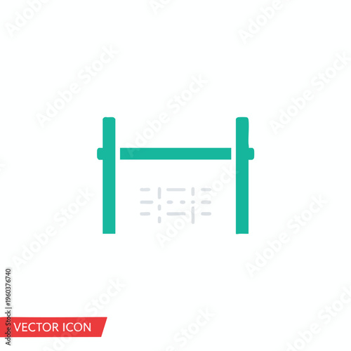 Simplified graphic representation of a sporting goal frame with scoreboard