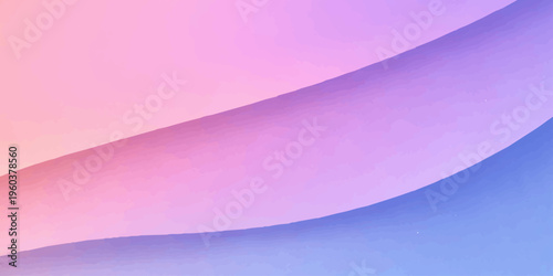 Pink and blue paper background with copy space featuring a dynamic wave pattern and light purple curves for a digital art wallpaper design