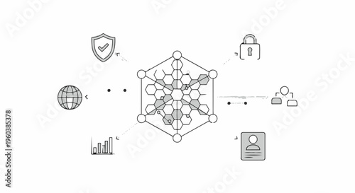 Network security and data protection concept.