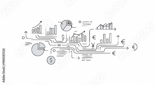 Business finance and economics infographic elements.