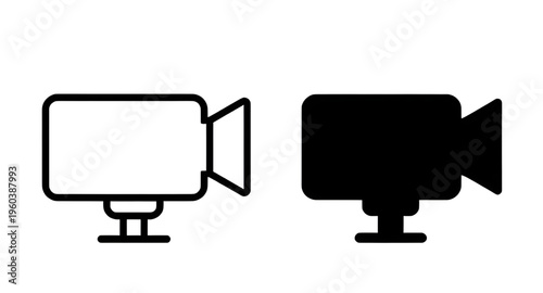 video, camera, camcorder, film, movie, cinema, recording, record, media, device, technology, icon, icons, silhouette, silhouettes, vector, illustration, clipart, isolated, black, shape, symbol, equipm