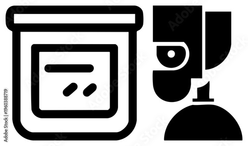 Modern tech featuring tablet, stylus, smartphone, minimalist design, digital devices, user interface elements, flat vector symbols.